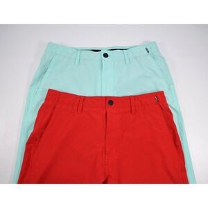 Pair of Hurley‎ by Buckle Shorts Men's Size 32 Red & Light Aqua Blue